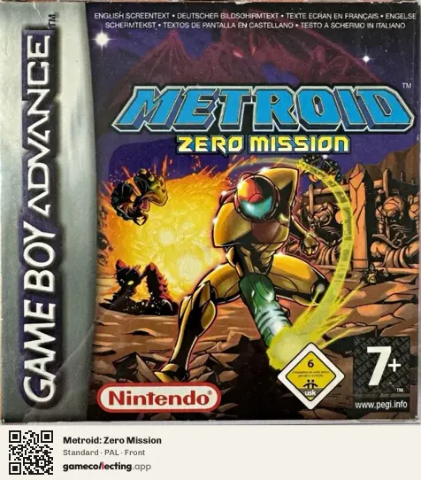 Metroid: Zero Mission Game Boy Advance, PAL box front