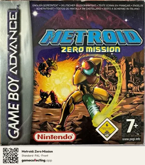 Metroid: Zero Mission Game Boy Advance, PAL box front