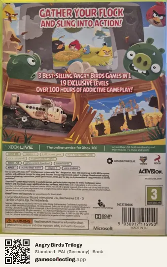 Angry Birds Trilogy Xbox 360, Germany box back