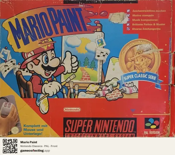 Mario Paint Super Nintendo Entertainment System, PAL box front