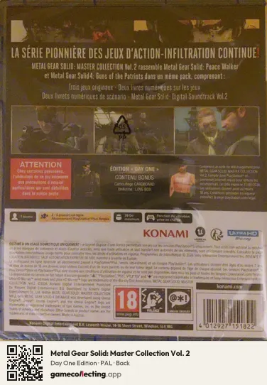 Metal Gear Solid: Master Collection Vol. 2 PlayStation 5, PAL box back