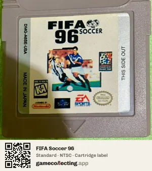 FIFA Soccer 96 Game Boy, NTSC cartridge label