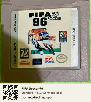 FIFA Soccer 96 Game Boy, NTSC cartridge label