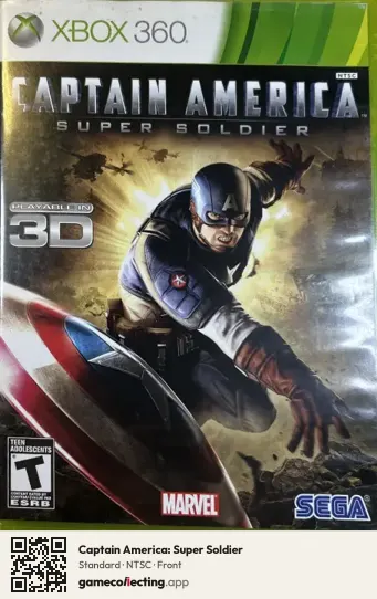 Captain America: Super Soldier Xbox 360, NTSC box front