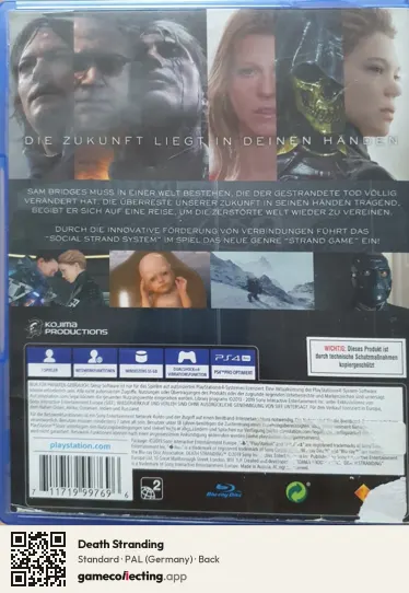 Death Stranding PlayStation 4, Germany box back