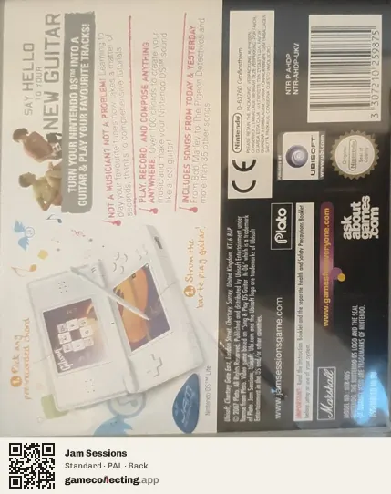 Jam Sessions Nintendo DS, PAL box back
