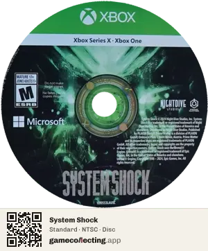 System Shock Xbox Series X, NTSC disc
