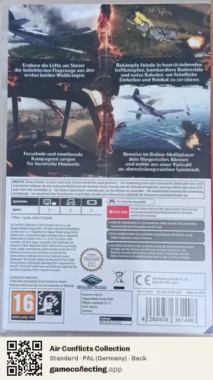 Air Conflicts Collection Nintendo Switch, Germany box back