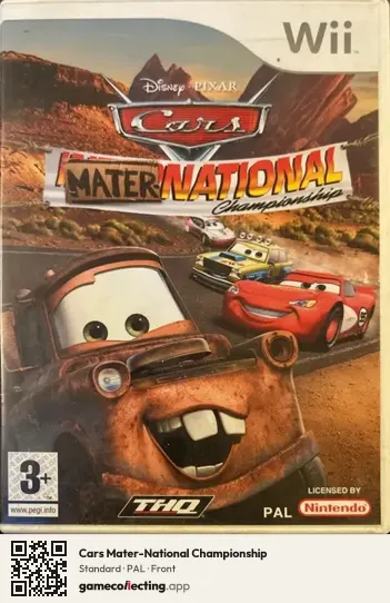Cars Mater-National Championship Nintendo Wii, PAL box front
