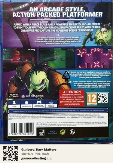 Gunborg: Dark Matters PlayStation 4, PAL box back