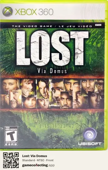 Lost: Via Domus Xbox 360, NTSC box front