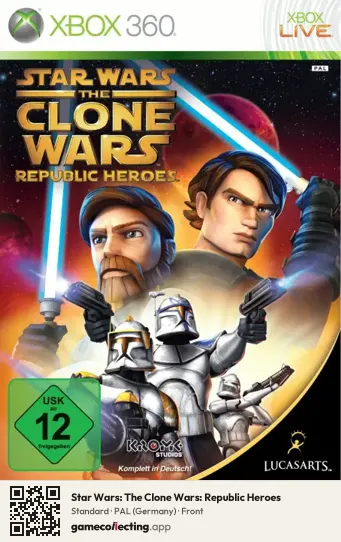 Star Wars: The Clone Wars: Republic Heroes Xbox 360, Germany box front