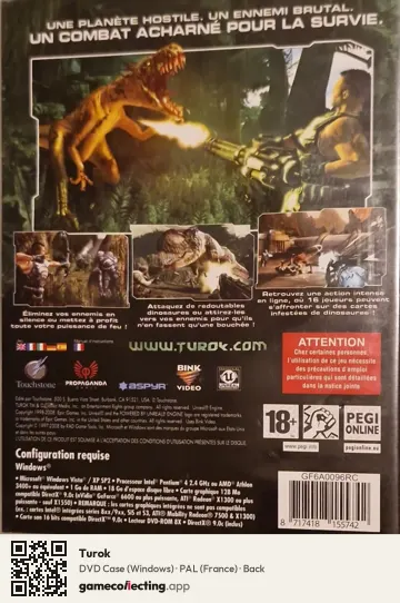 Turok Computer, France box back