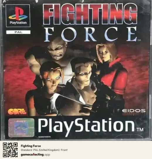 Fighting Force PlayStation, United Kingdom box front
