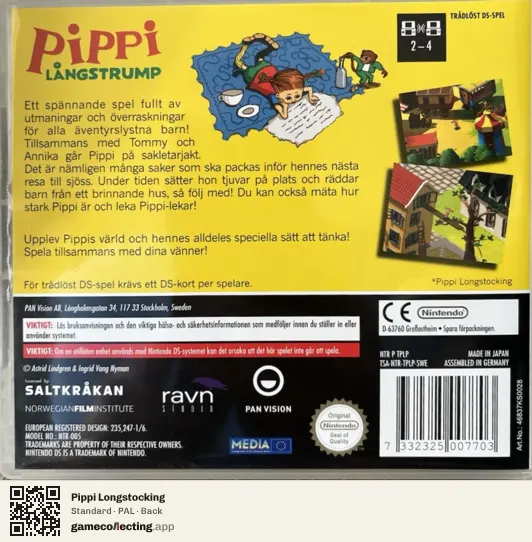 Pippi Longstocking Nintendo DS, PAL box back