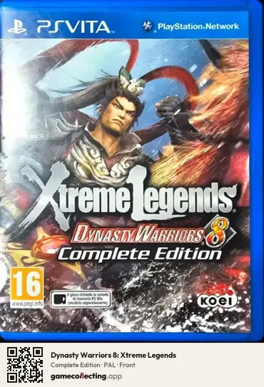 Dynasty Warriors 8: Xtreme Legends PlayStation Vita, PAL box front