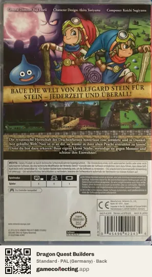 Dragon Quest Builders Nintendo Switch, Germany box back