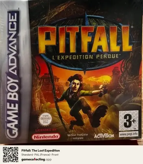 Pitfall: The Lost Expedition Game Boy Advance, France box front