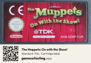 The Muppets: On with the Show! Game Boy Advance, PAL cartridge label