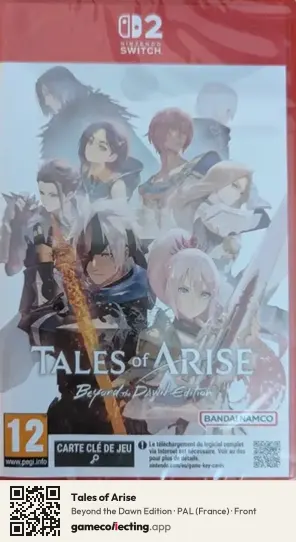 Tales of Arise Nintendo Switch 2, France box front