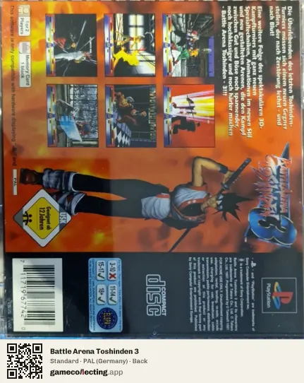 Battle Arena Toshinden 3 PlayStation, Germany box back