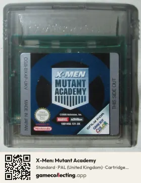 X-Men: Mutant Academy Game Boy Color, PAL cartridge label