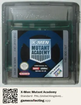X-Men: Mutant Academy Game Boy Color, PAL cartridge label