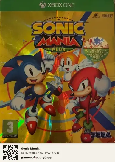 Sonic Mania Xbox One, PAL box front