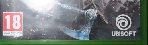 Assassin's Creed Valhalla, the PEGI square on its front