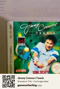 Jimmy Connors Tennis Game Boy, PAL cartridge label