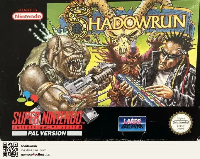 Shadowrun Super Nintendo Entertainment System, PAL box front