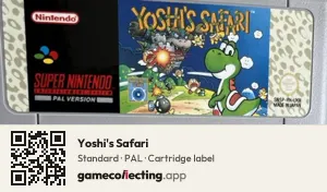 Yoshi's Safari Super Nintendo Entertainment System, PAL cartridge label