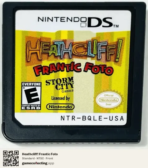 Heathcliff! Frantic Foto Nintendo DS, NTSC box front