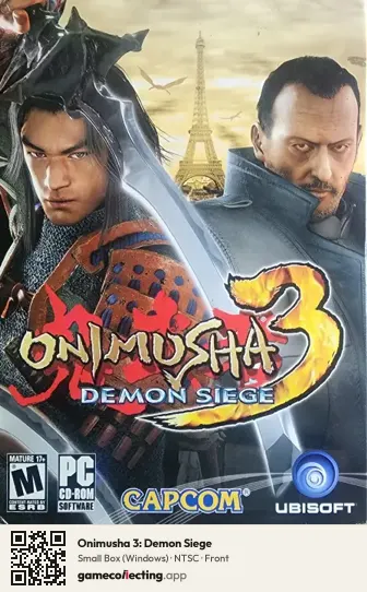 Onimusha 3: Demon Siege Computer, NTSC box front
