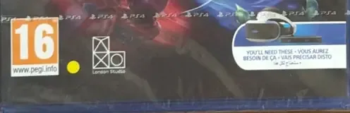 PlayStation VR Worlds, the PEGI square on its front