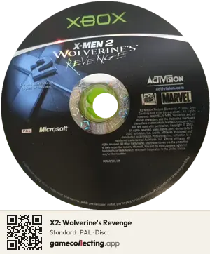 X2: Wolverine's Revenge Xbox, PAL disc