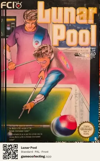 Lunar Pool Nintendo Entertainment System, PAL box front