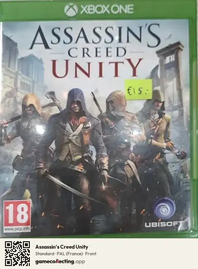 Assassin's Creed Unity Xbox One, France box front