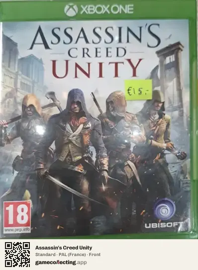 Assassin's Creed Unity Xbox One, France box front