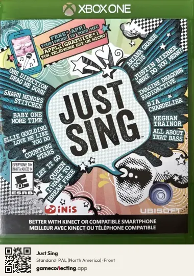 Just Sing Xbox One, North America box front