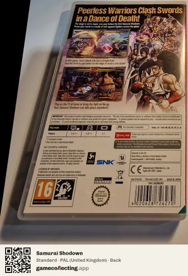 Samurai Shodown Nintendo Switch, United Kingdom box back