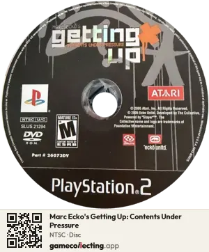 Marc Ecko's Getting Up: Contents Under Pressure PlayStation 2, NTSC disc