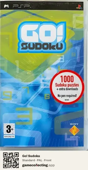 Go! Sudoku PlayStation Portable, PAL box front