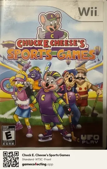 Chuck E. Cheese's Sports Games Nintendo Wii, NTSC box front