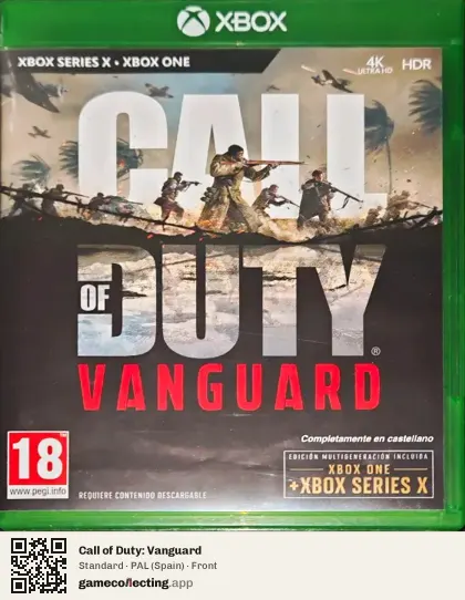 Call of Duty: Vanguard Xbox Series X, Spain box front
