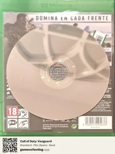 Call of Duty: Vanguard Xbox Series X, Spain box back