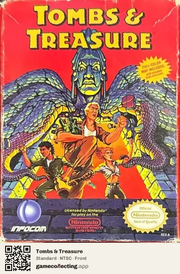 Tombs & Treasure Nintendo Entertainment System, NTSC box front
