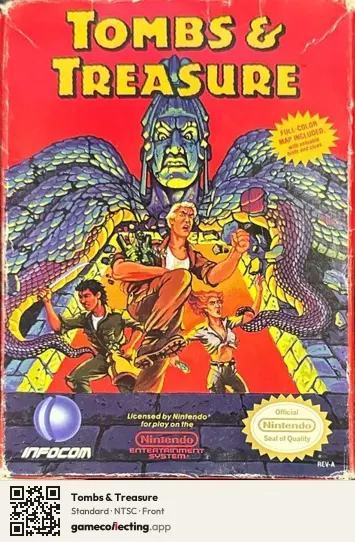 Tombs & Treasure Nintendo Entertainment System, NTSC box front