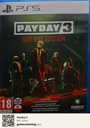 Payday 3 PlayStation 5, PAL box front