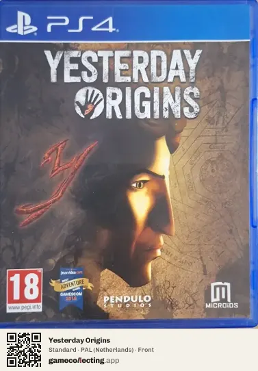 Yesterday Origins PlayStation 4, Netherlands box front